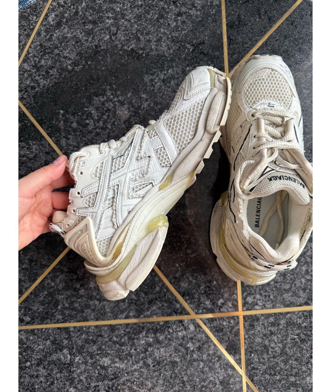 BALENCIAGA Белые текстильные кроссовки, фото 8