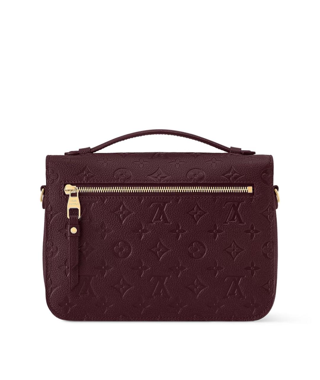 LOUIS VUITTON Бордовая кожаная сумка через плечо, фото 4