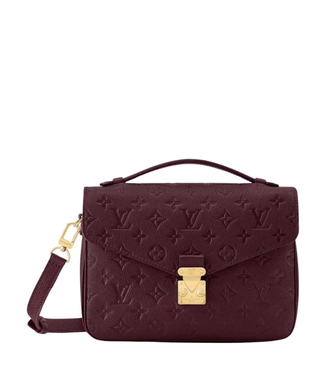 LOUIS VUITTON Бордовая кожаная сумка через плечо, фото 1