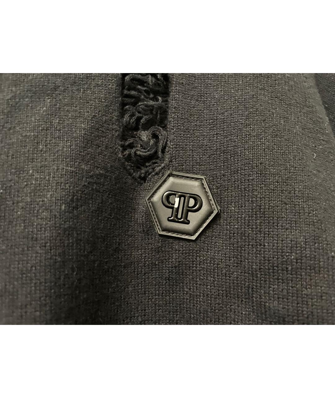 PHILIPP PLEIN Черный хлопковый джемпер / свитер, фото 5