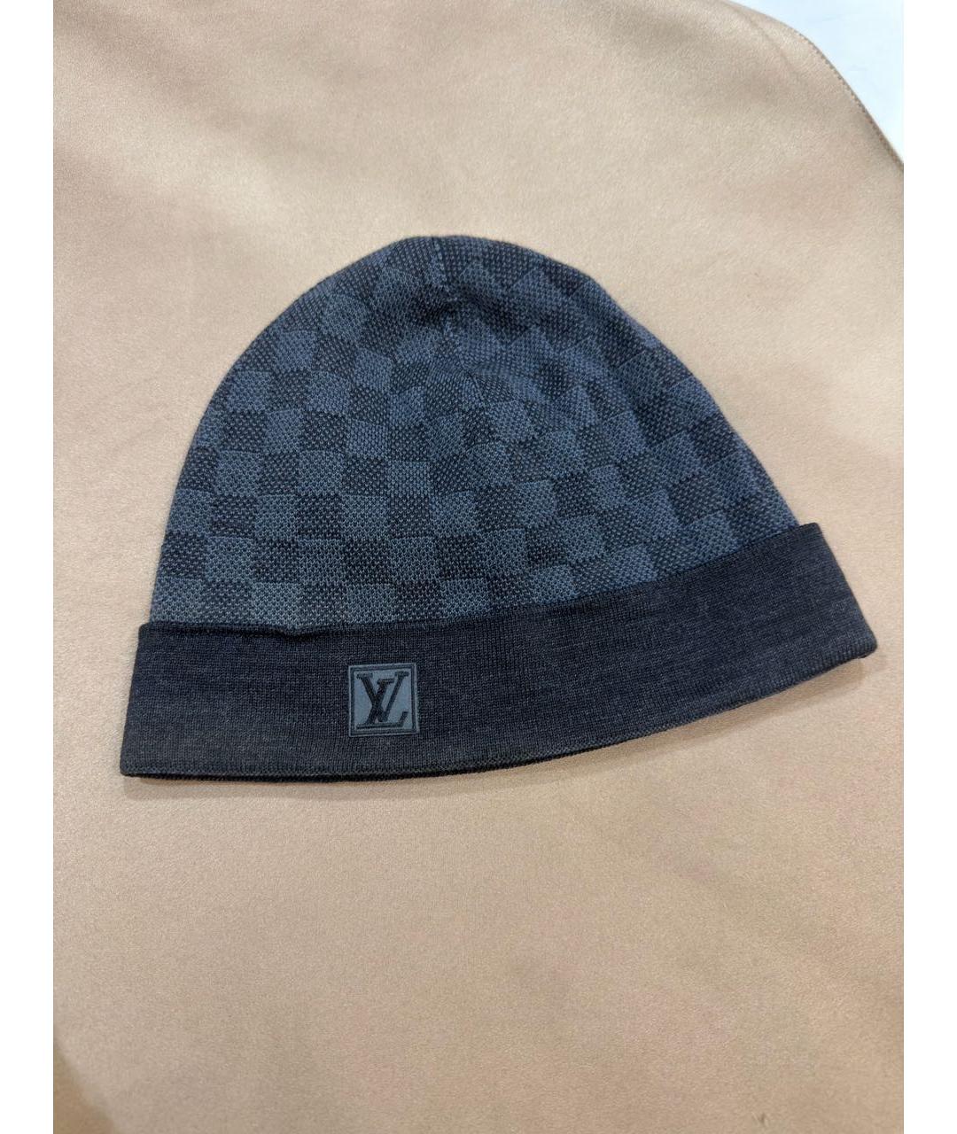 LOUIS VUITTON Темно-синяя кашемировая шапка, фото 4