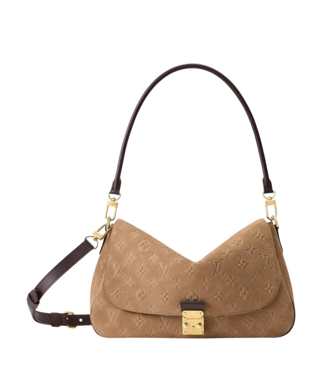 LOUIS VUITTON Бежевая замшевая сумка через плечо, фото 1