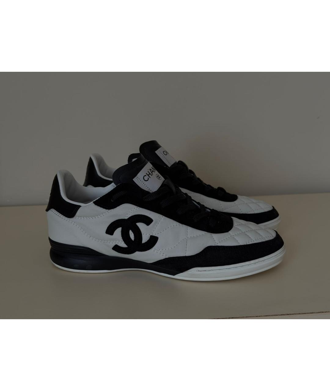 CHANEL Белые кожаные кеды, фото 6