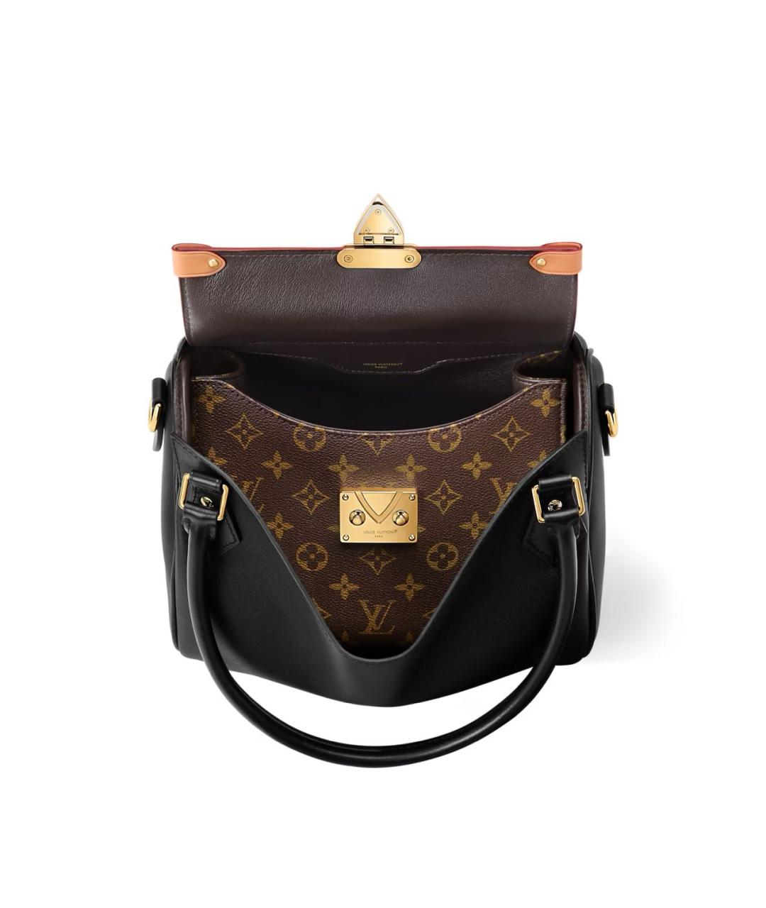 LOUIS VUITTON Черная кожаная сумка через плечо, фото 3