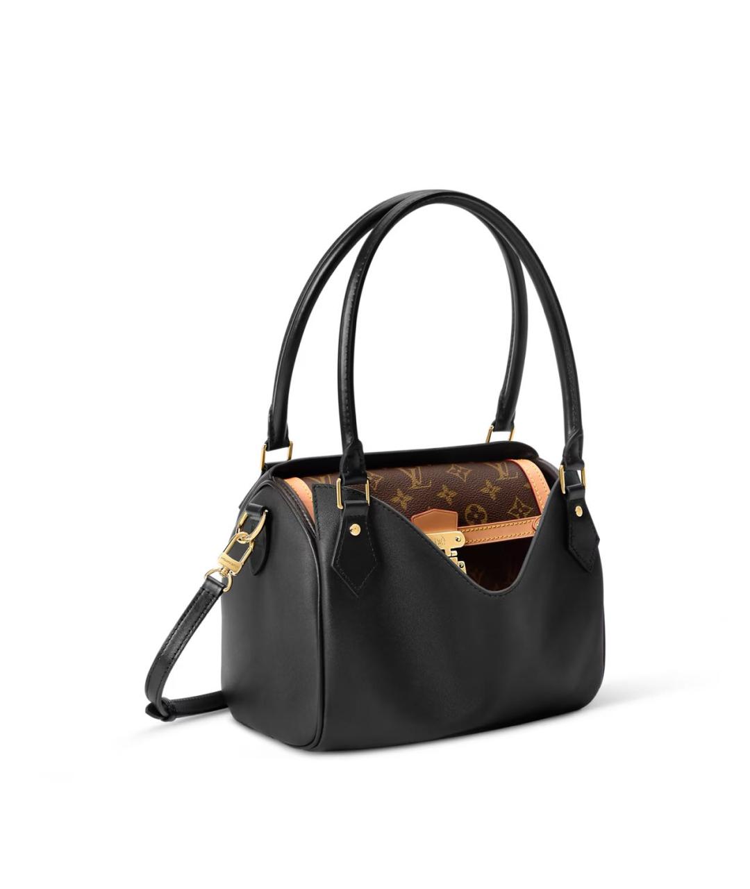 LOUIS VUITTON Черная кожаная сумка через плечо, фото 2