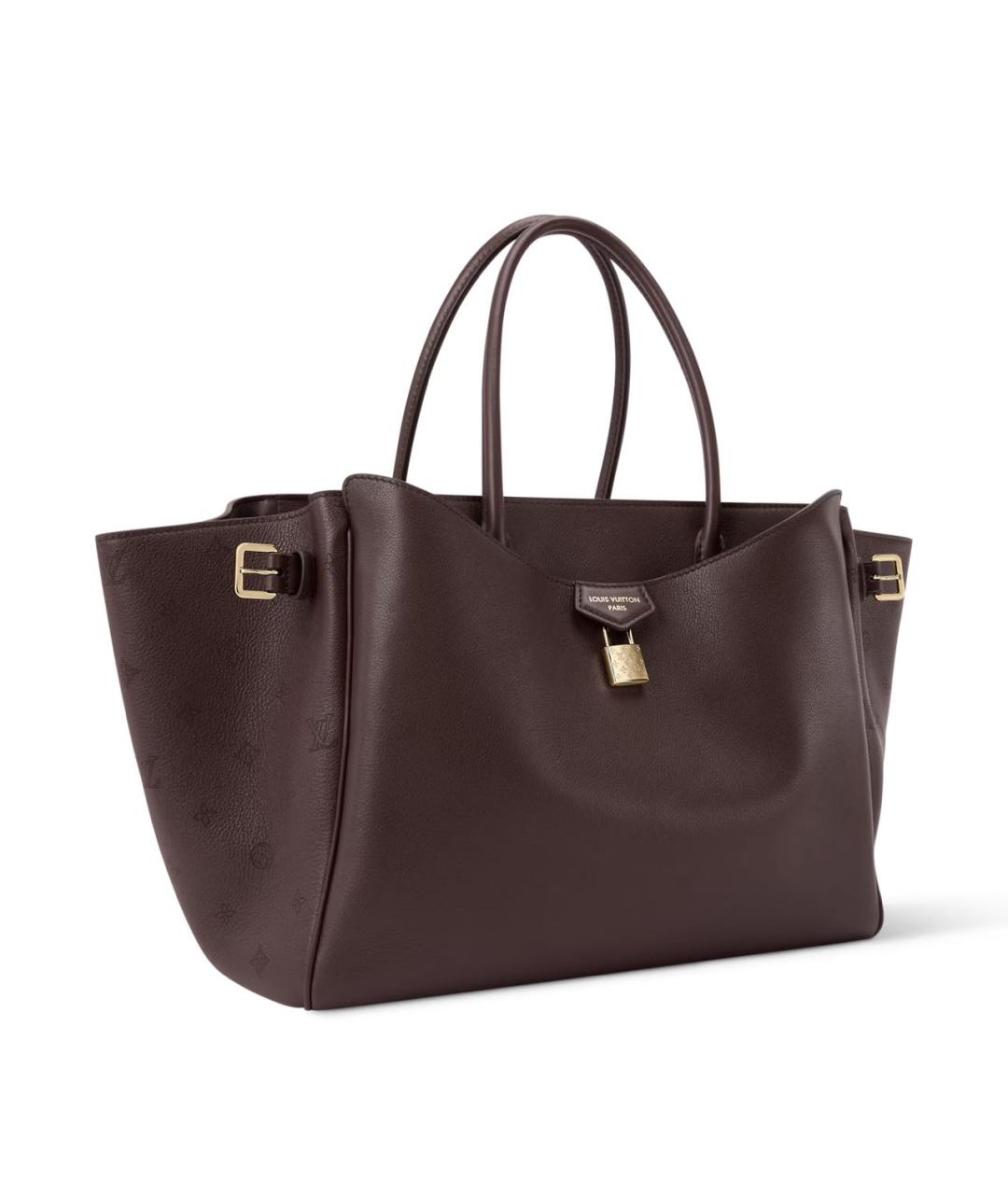 LOUIS VUITTON Коричневая кожаная сумка через плечо, фото 2
