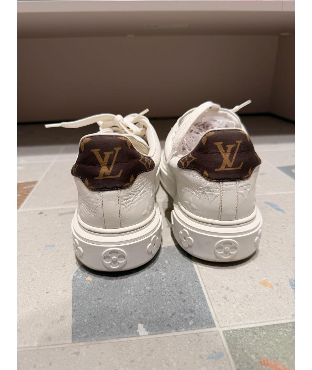 LOUIS VUITTON Белые кожаные кеды, фото 4