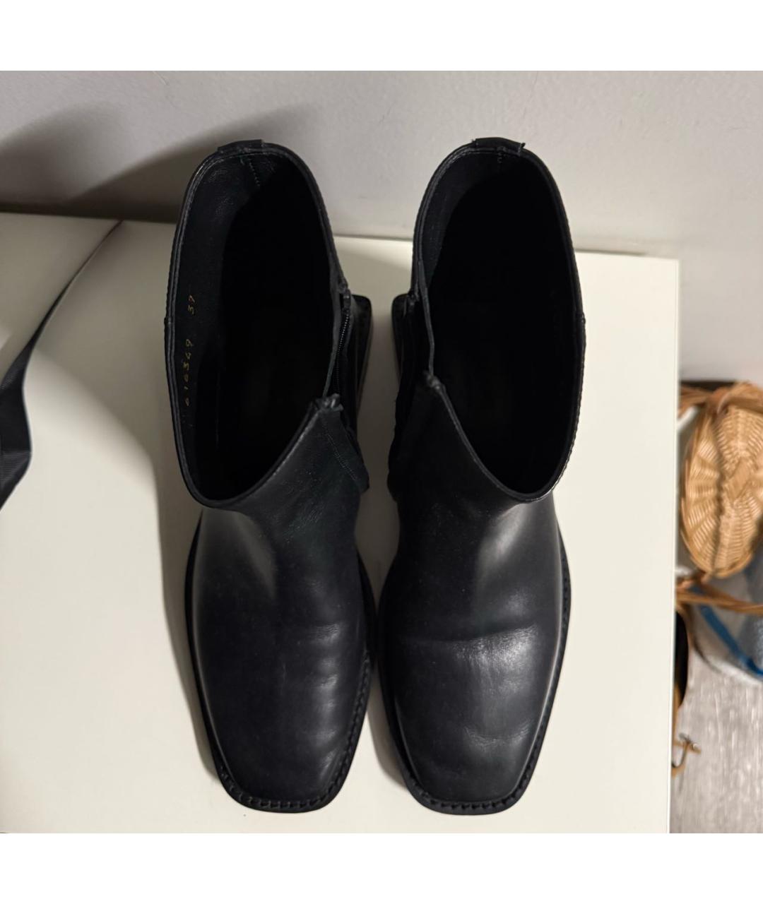 BALENCIAGA Черные кожаные полусапоги, фото 3