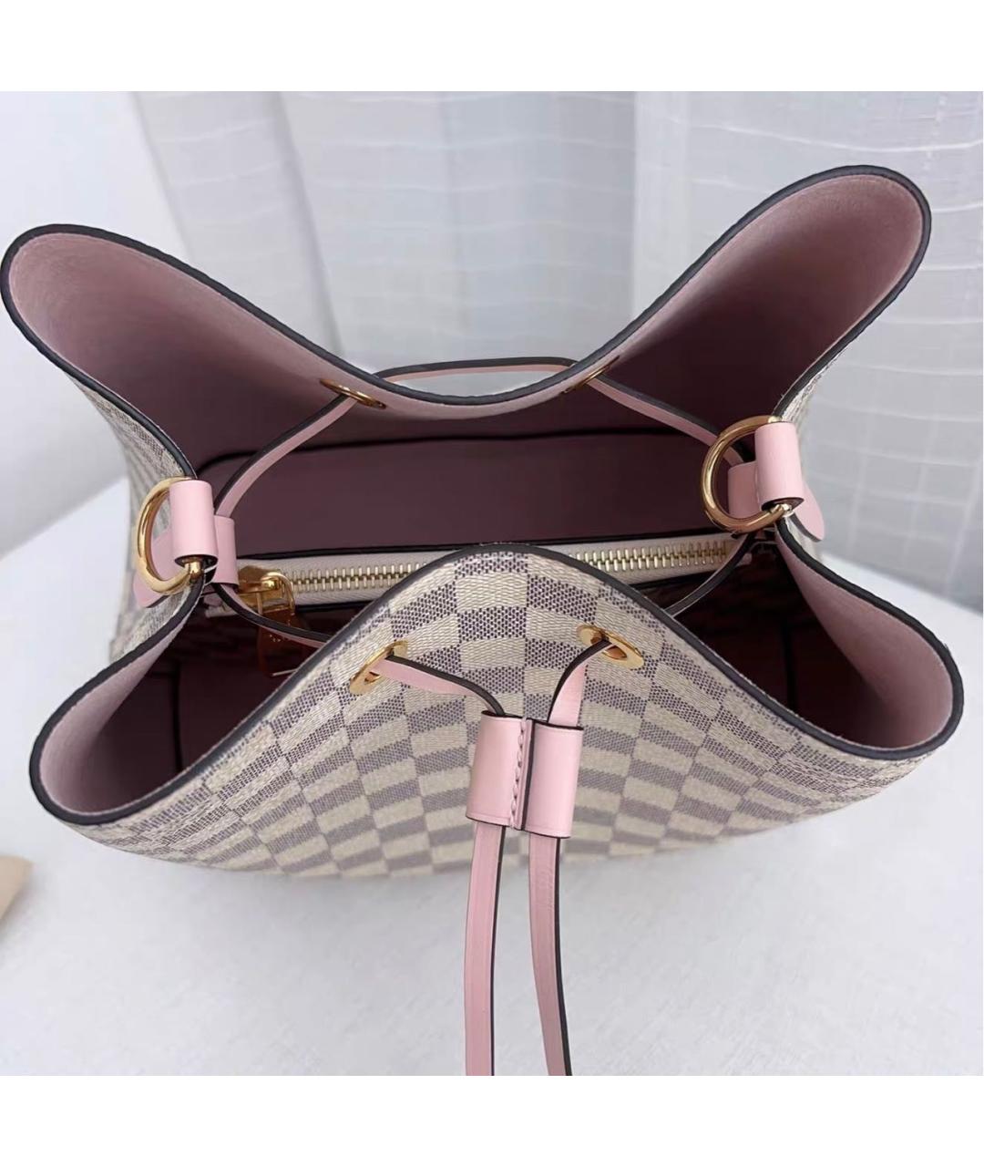 LOUIS VUITTON Розовая кожаная сумка тоут, фото 6