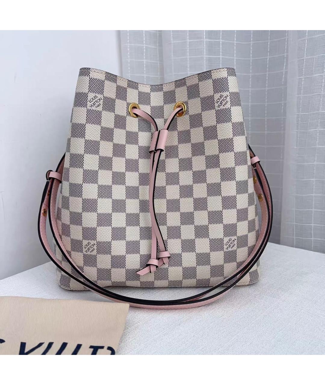 LOUIS VUITTON Розовая кожаная сумка тоут, фото 9