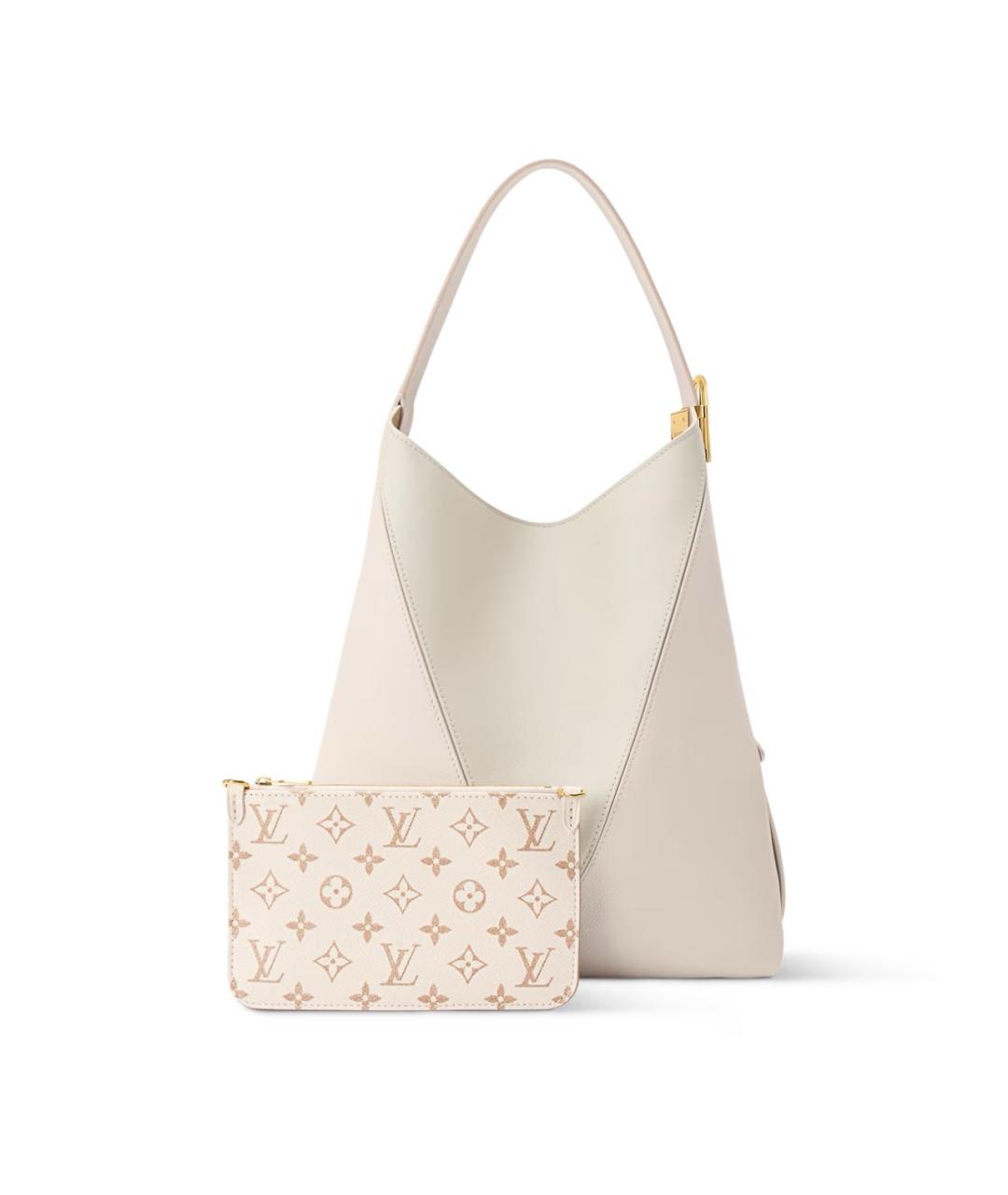 LOUIS VUITTON Белая кожаная сумка через плечо, фото 4