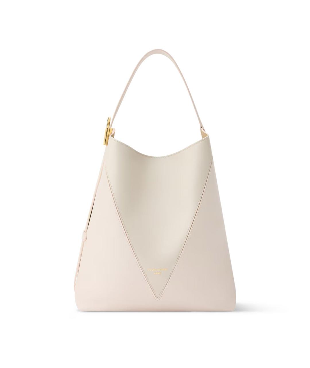 LOUIS VUITTON Белая кожаная сумка через плечо, фото 6