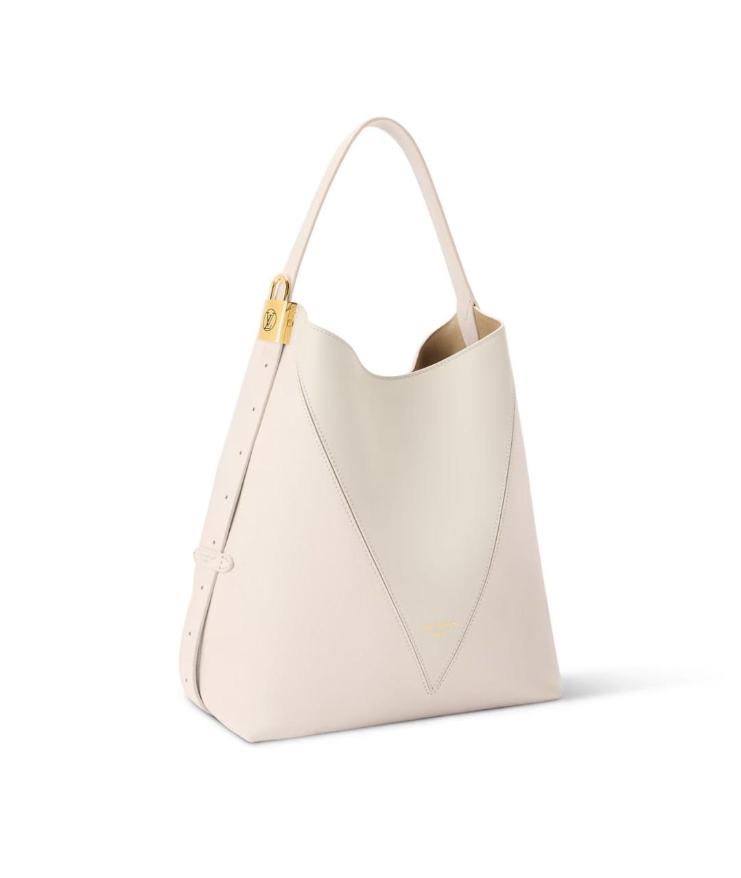LOUIS VUITTON Белая кожаная сумка через плечо, фото 2