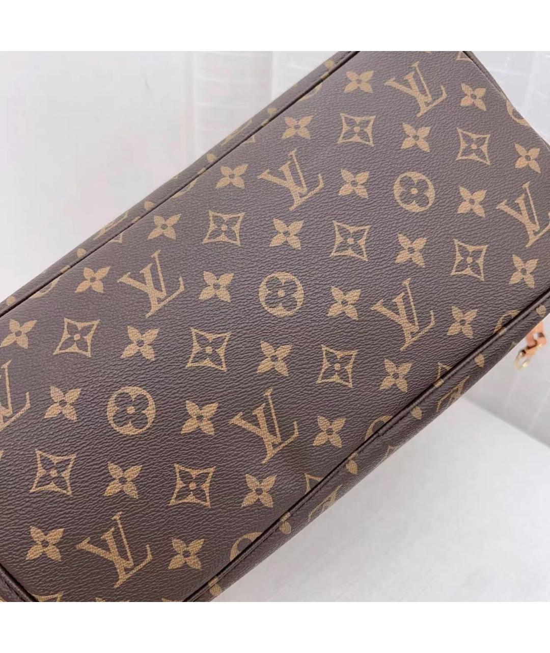 LOUIS VUITTON Коричневая кожаная сумка тоут, фото 3
