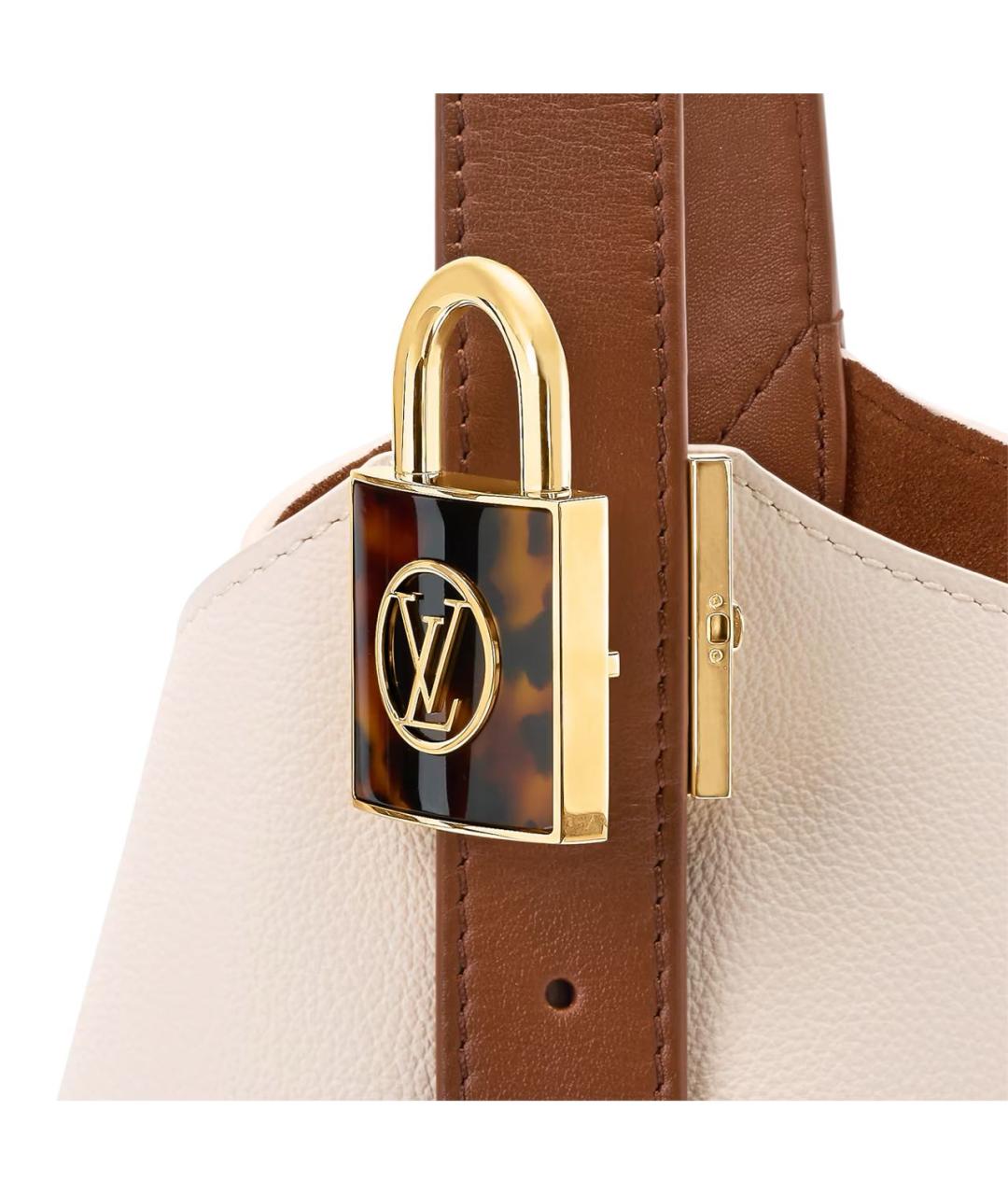 LOUIS VUITTON Белая кожаная сумка через плечо, фото 2