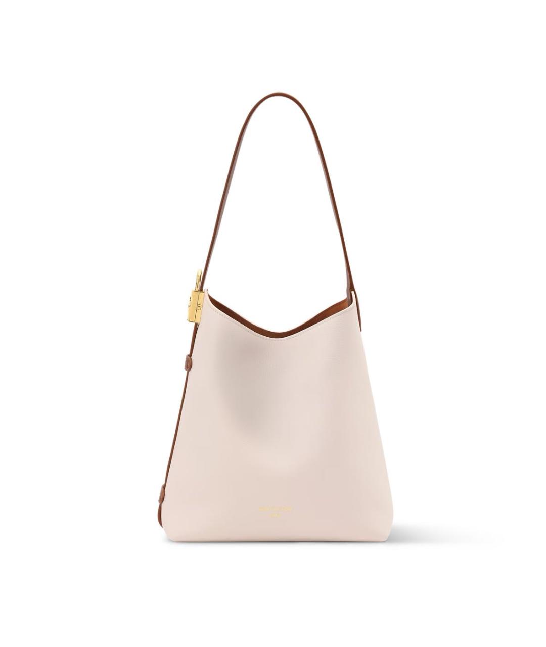 LOUIS VUITTON Белая кожаная сумка через плечо, фото 6