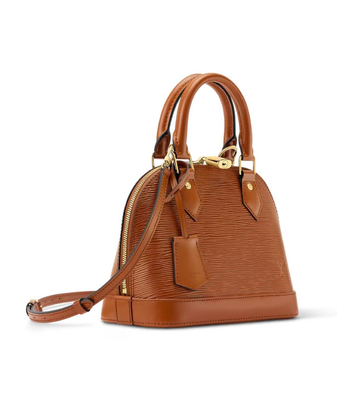LOUIS VUITTON Коричневая кожаная сумка через плечо, фото 2