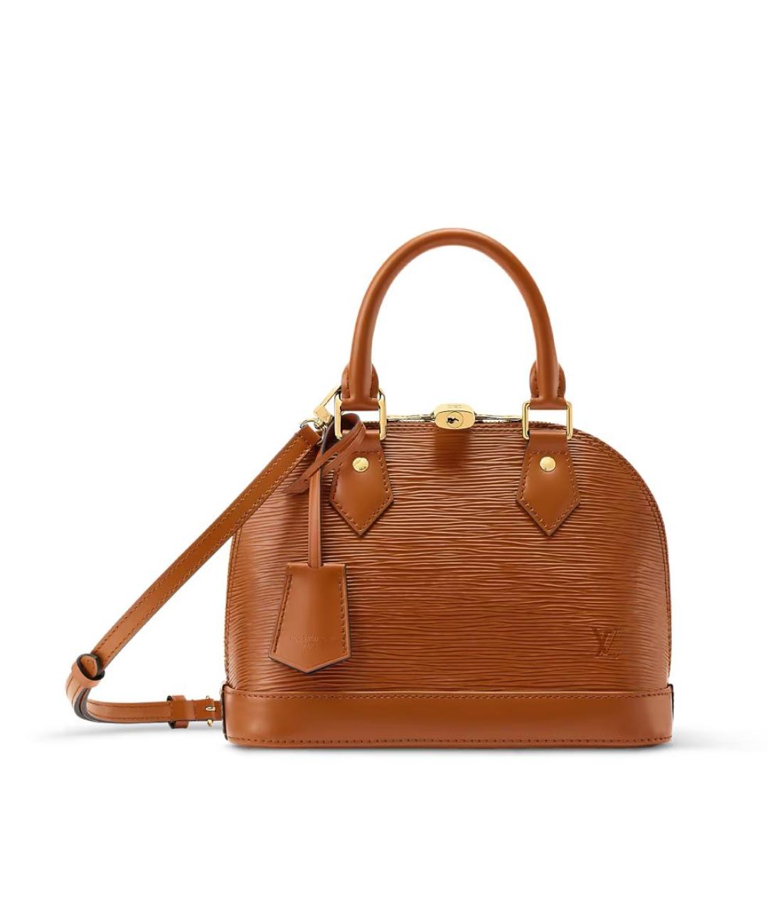 LOUIS VUITTON Коричневая кожаная сумка через плечо, фото 5