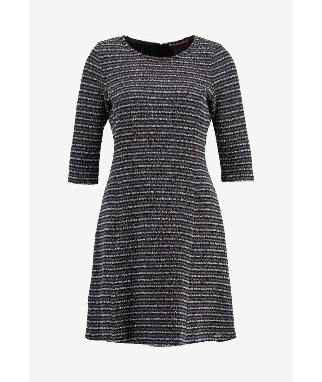 HUGO BOSS Мульти хлопко-эластановое повседневное платье, фото 9