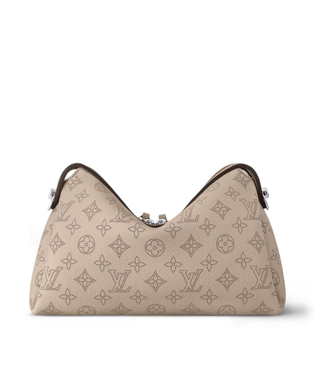 LOUIS VUITTON Бежевая кожаная сумка через плечо, фото 4