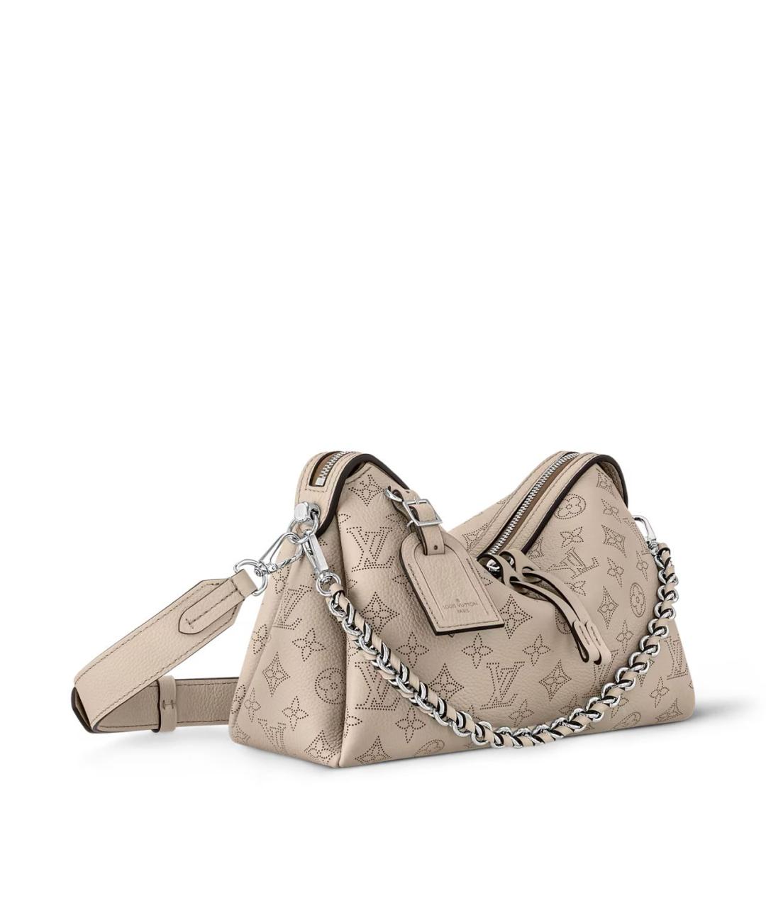 LOUIS VUITTON Бежевая кожаная сумка через плечо, фото 2