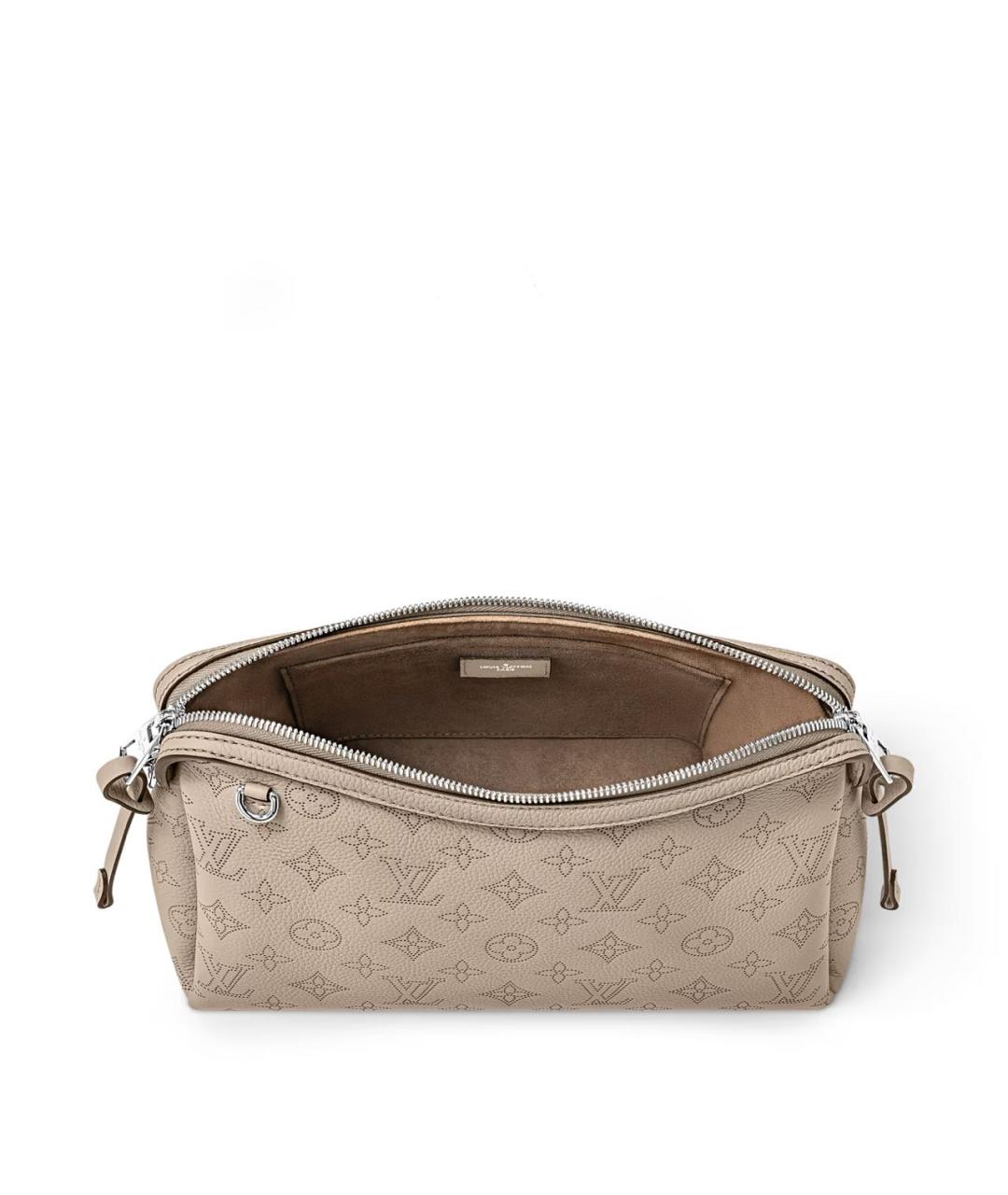 LOUIS VUITTON Бежевая кожаная сумка через плечо, фото 3