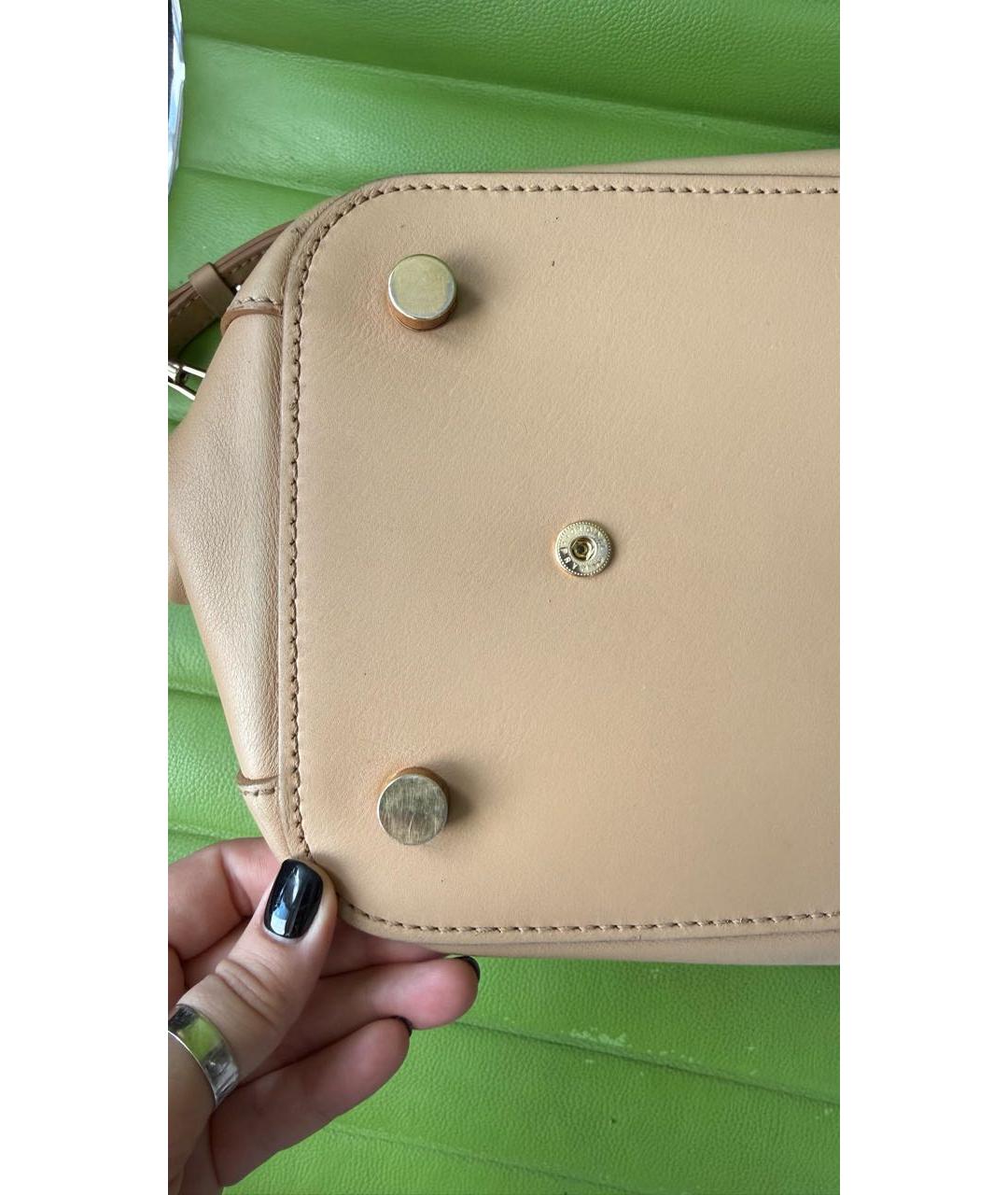 BALLY Бежевая кожаная сумка тоут, фото 8