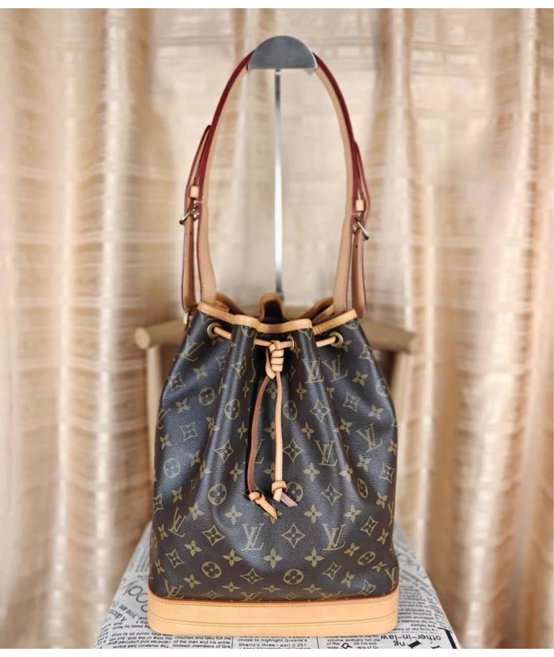 LOUIS VUITTON Коричневая сумка тоут из канвы, фото 3