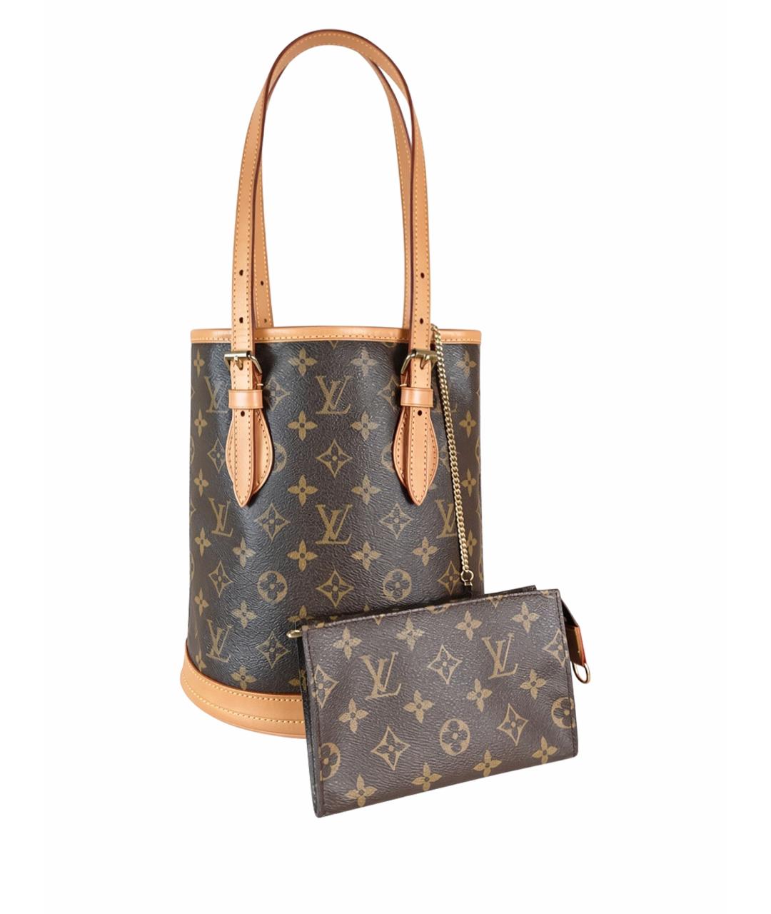 LOUIS VUITTON Коричневая сумка с короткими ручками из канвы, фото 1