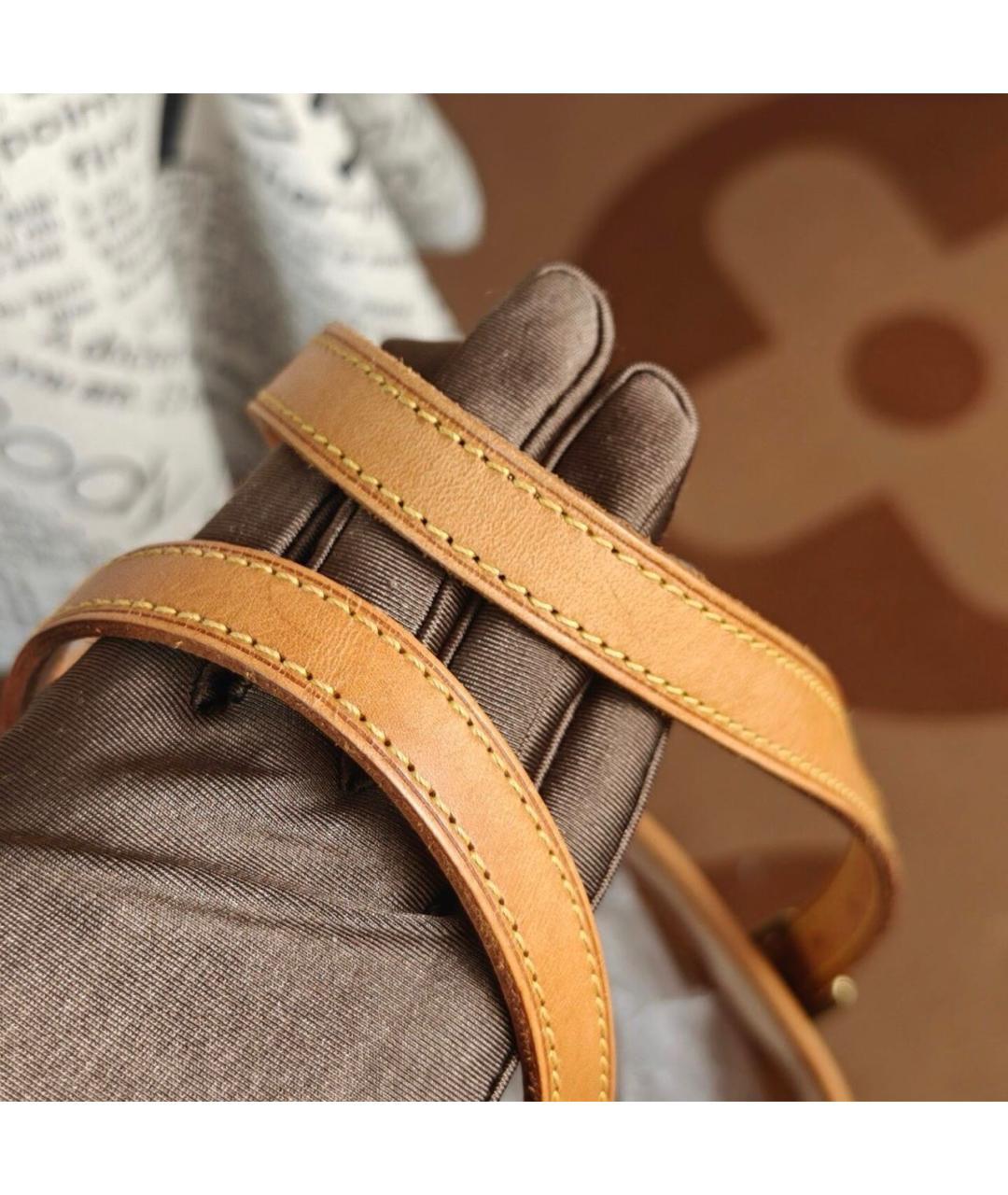 LOUIS VUITTON Коричневая сумка с короткими ручками из канвы, фото 5