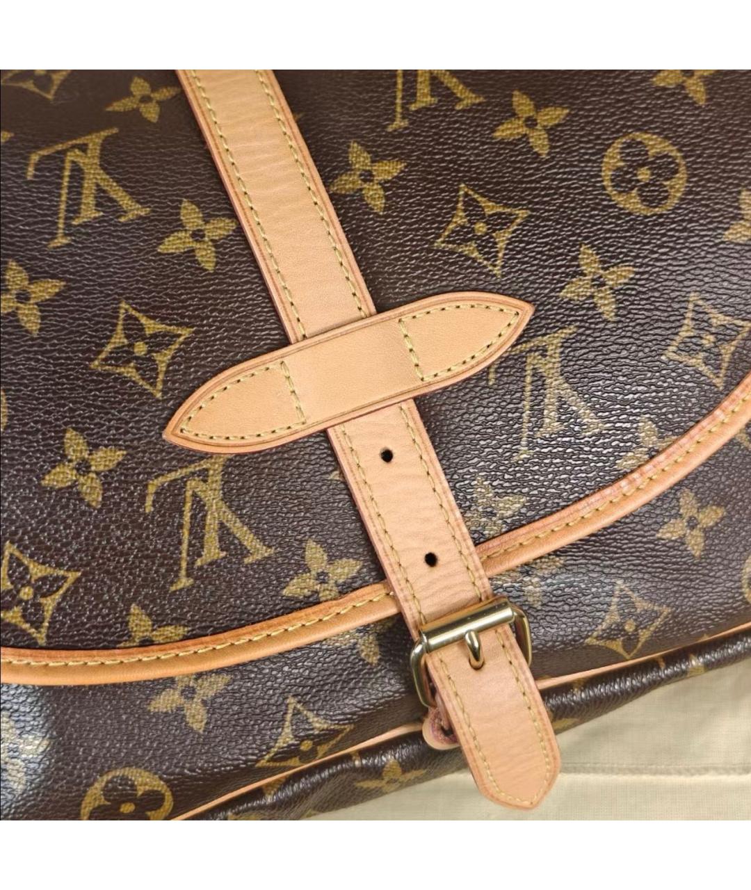 LOUIS VUITTON Коричневая сумка тоут из канвы, фото 3