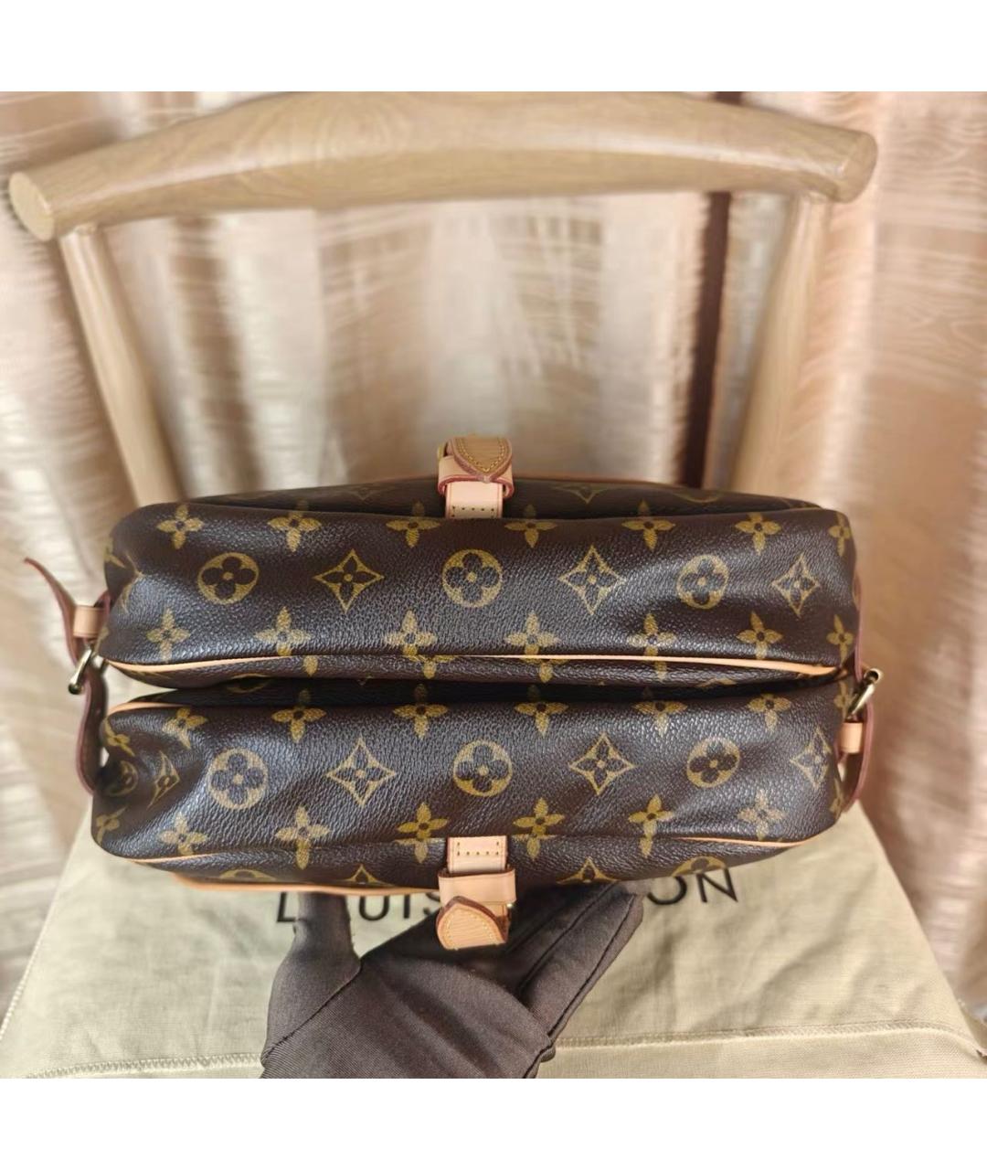 LOUIS VUITTON Коричневая сумка тоут из канвы, фото 6