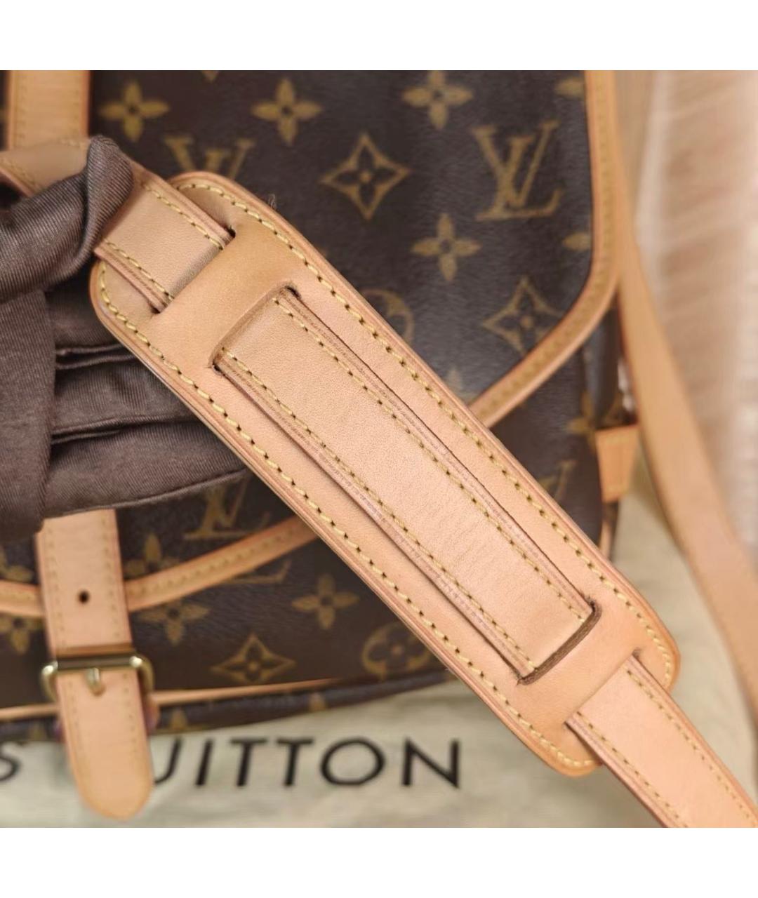 LOUIS VUITTON Коричневая сумка тоут из канвы, фото 4