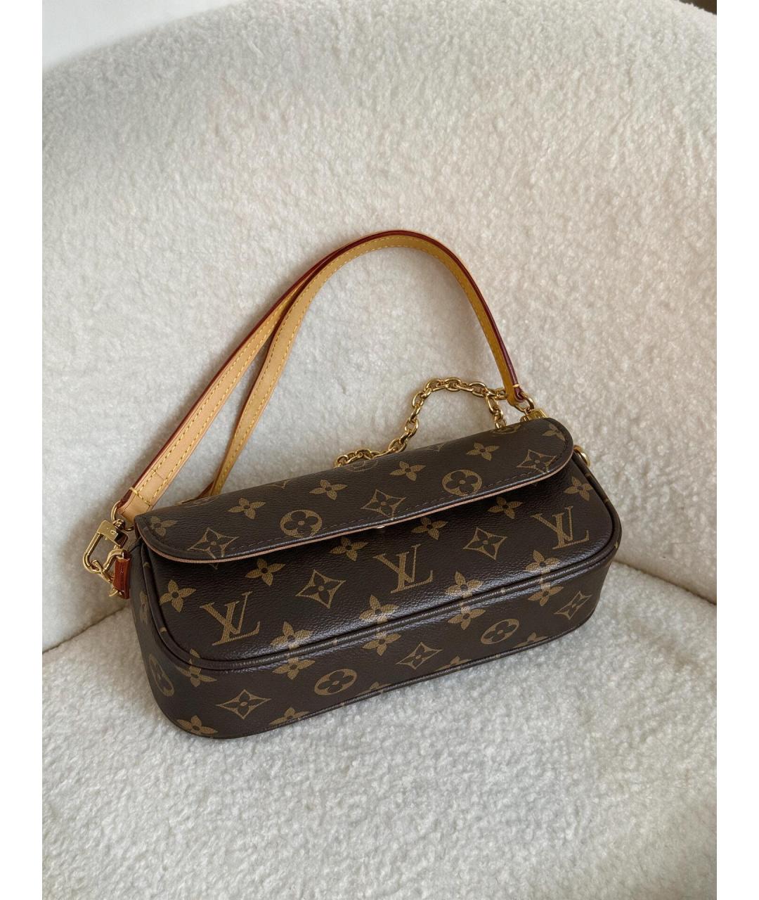 LOUIS VUITTON Коричневая сумка через плечо из канвы, фото 5