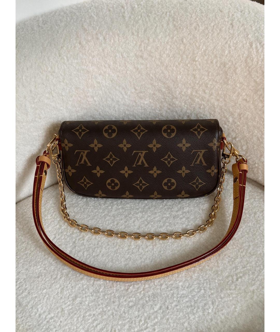 LOUIS VUITTON Коричневая сумка через плечо из канвы, фото 3