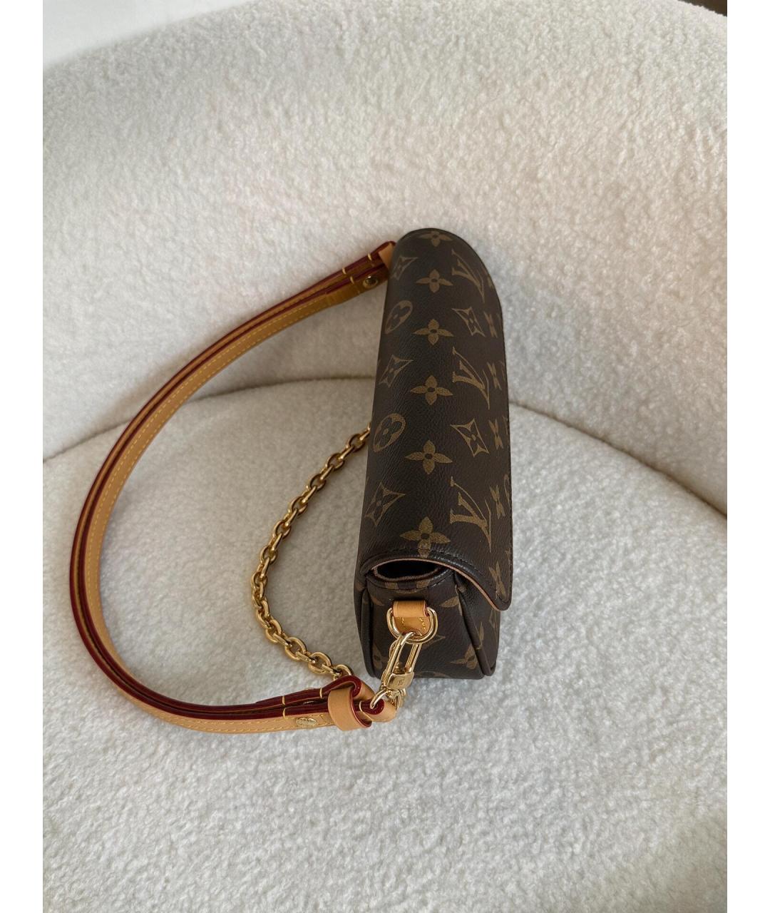 LOUIS VUITTON Коричневая сумка через плечо из канвы, фото 6