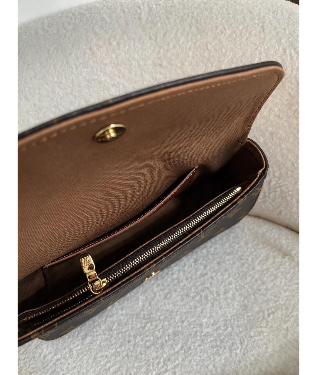 LOUIS VUITTON Коричневая сумка через плечо из канвы, фото 4