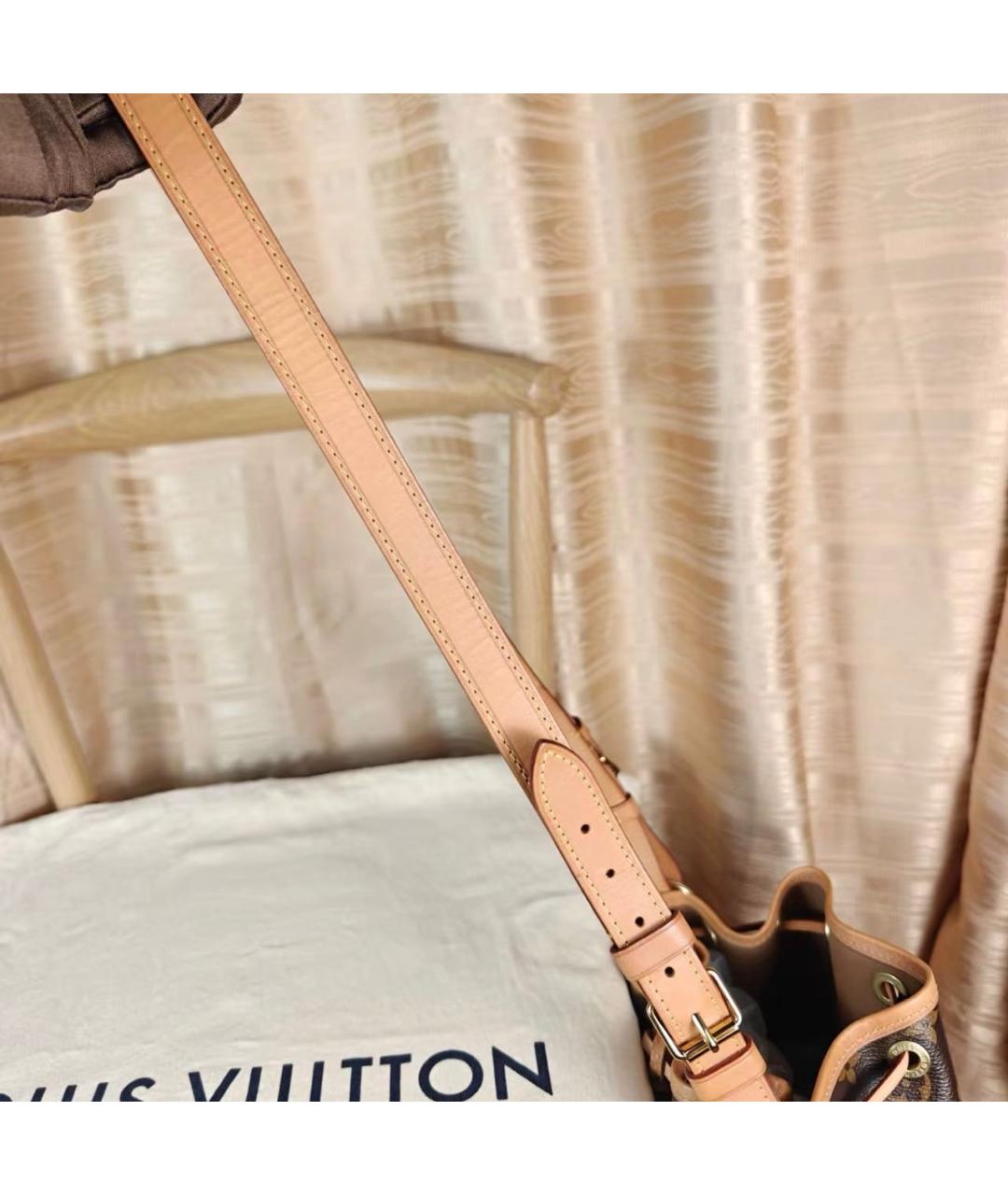 LOUIS VUITTON Коричневая сумка тоут из канвы, фото 5