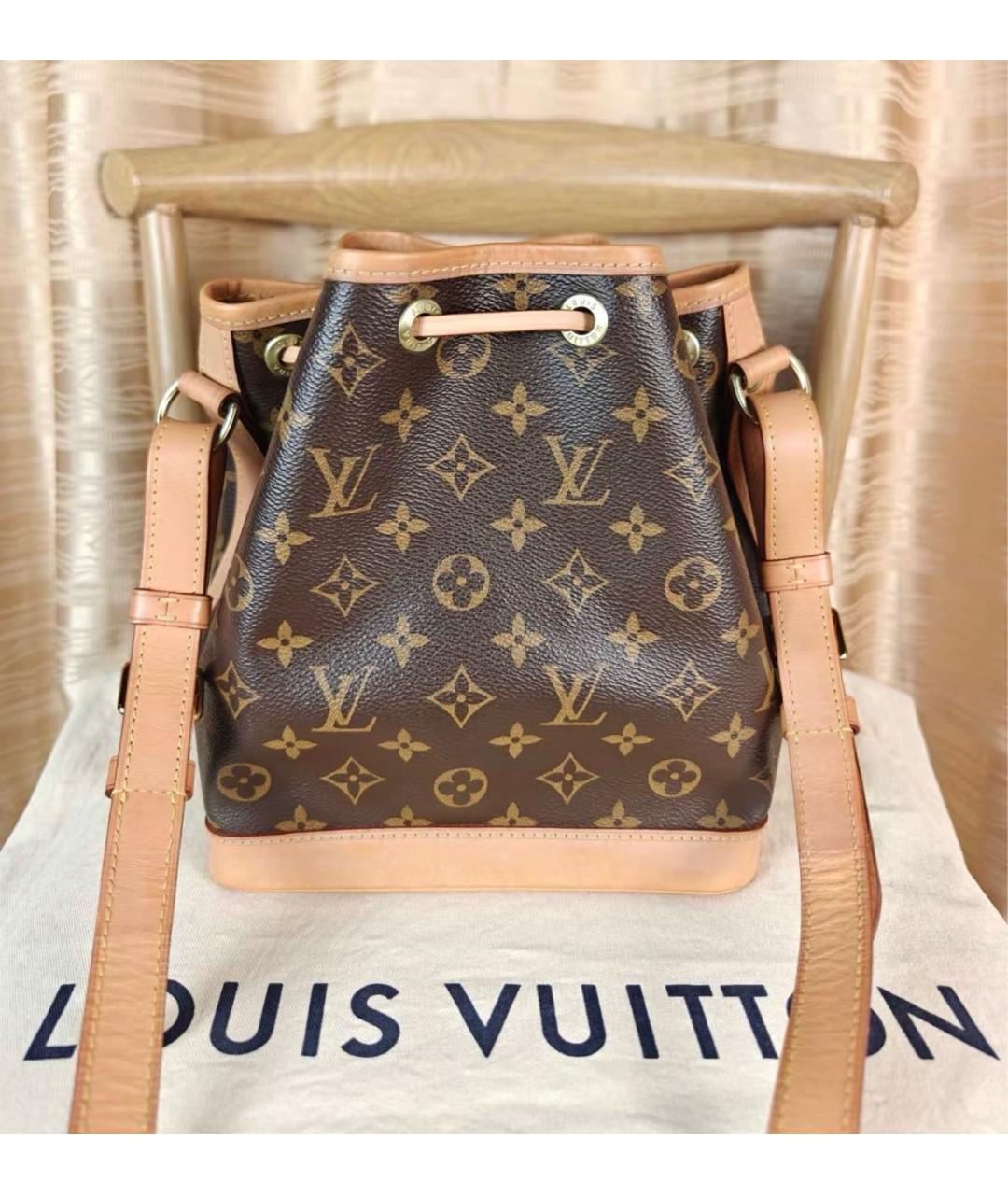 LOUIS VUITTON Коричневая сумка тоут из канвы, фото 2