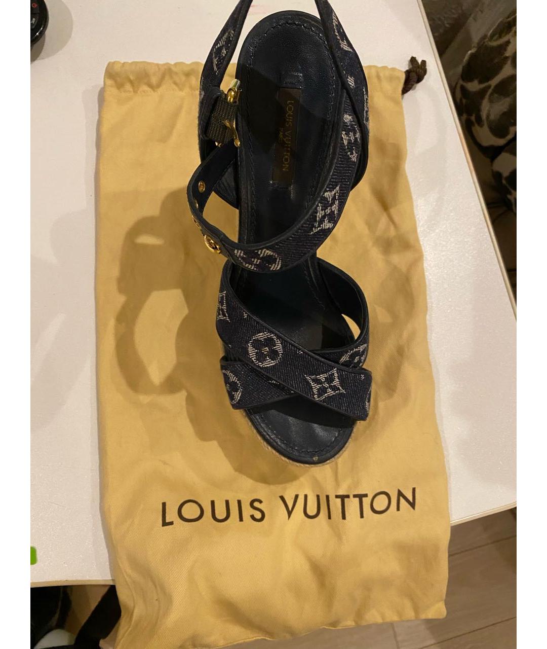 LOUIS VUITTON Текстильные босоножки, фото 2