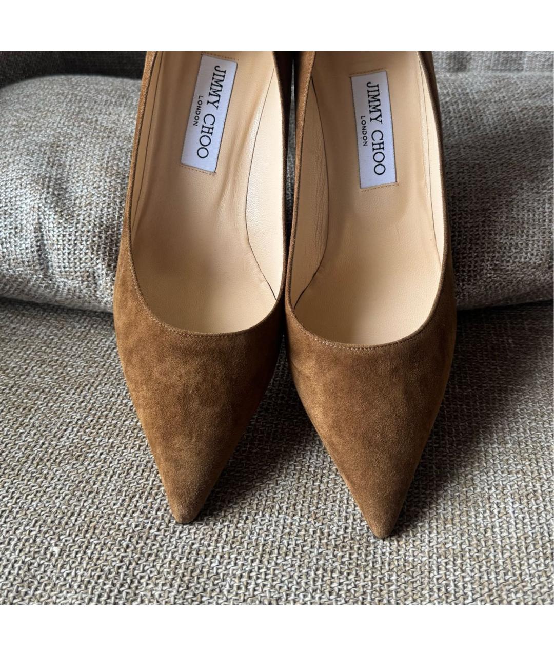 JIMMY CHOO Коричневые кожаные туфли, фото 2