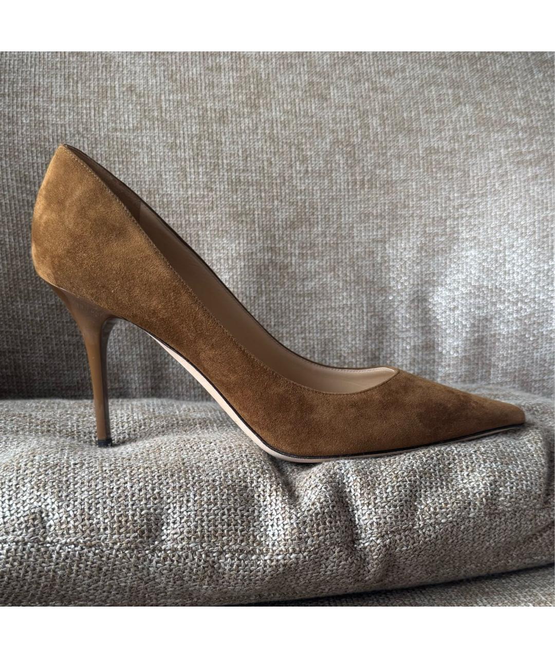 JIMMY CHOO Коричневые кожаные туфли, фото 5