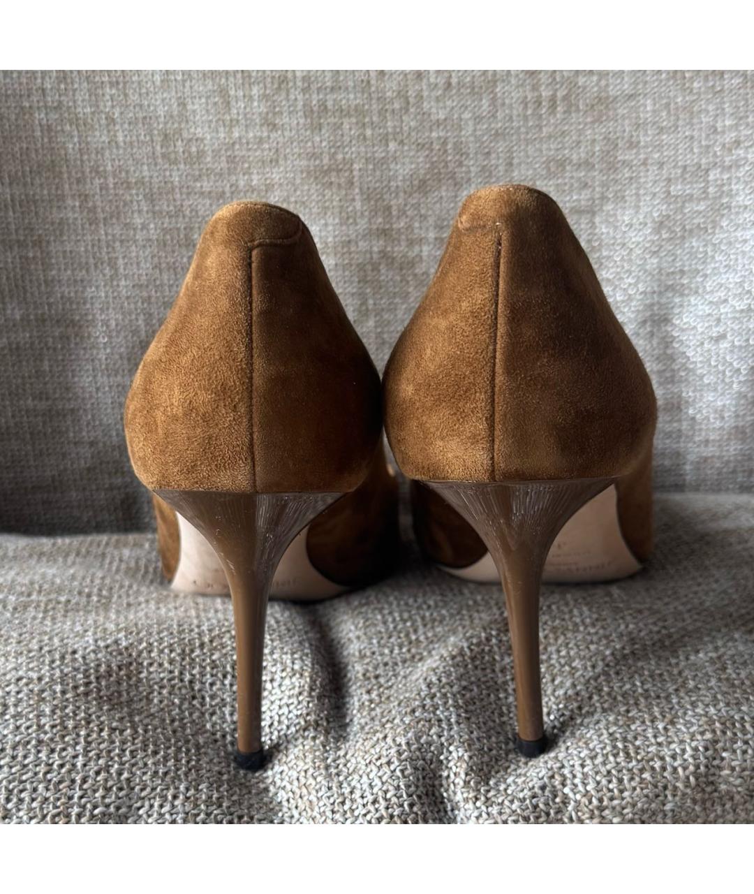 JIMMY CHOO Коричневые кожаные туфли, фото 3
