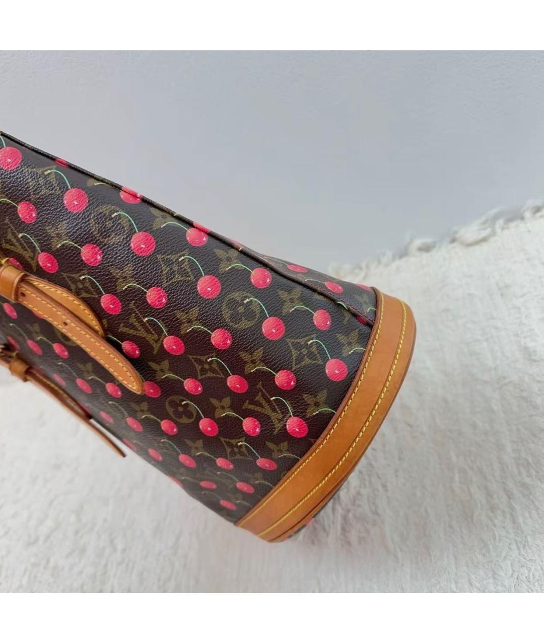 LOUIS VUITTON Коричневая сумка с короткими ручками из канвы, фото 5