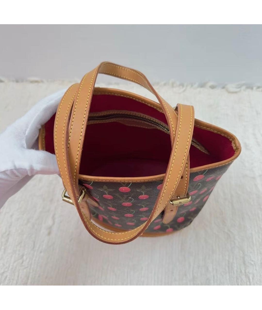 LOUIS VUITTON Коричневая сумка с короткими ручками из канвы, фото 8