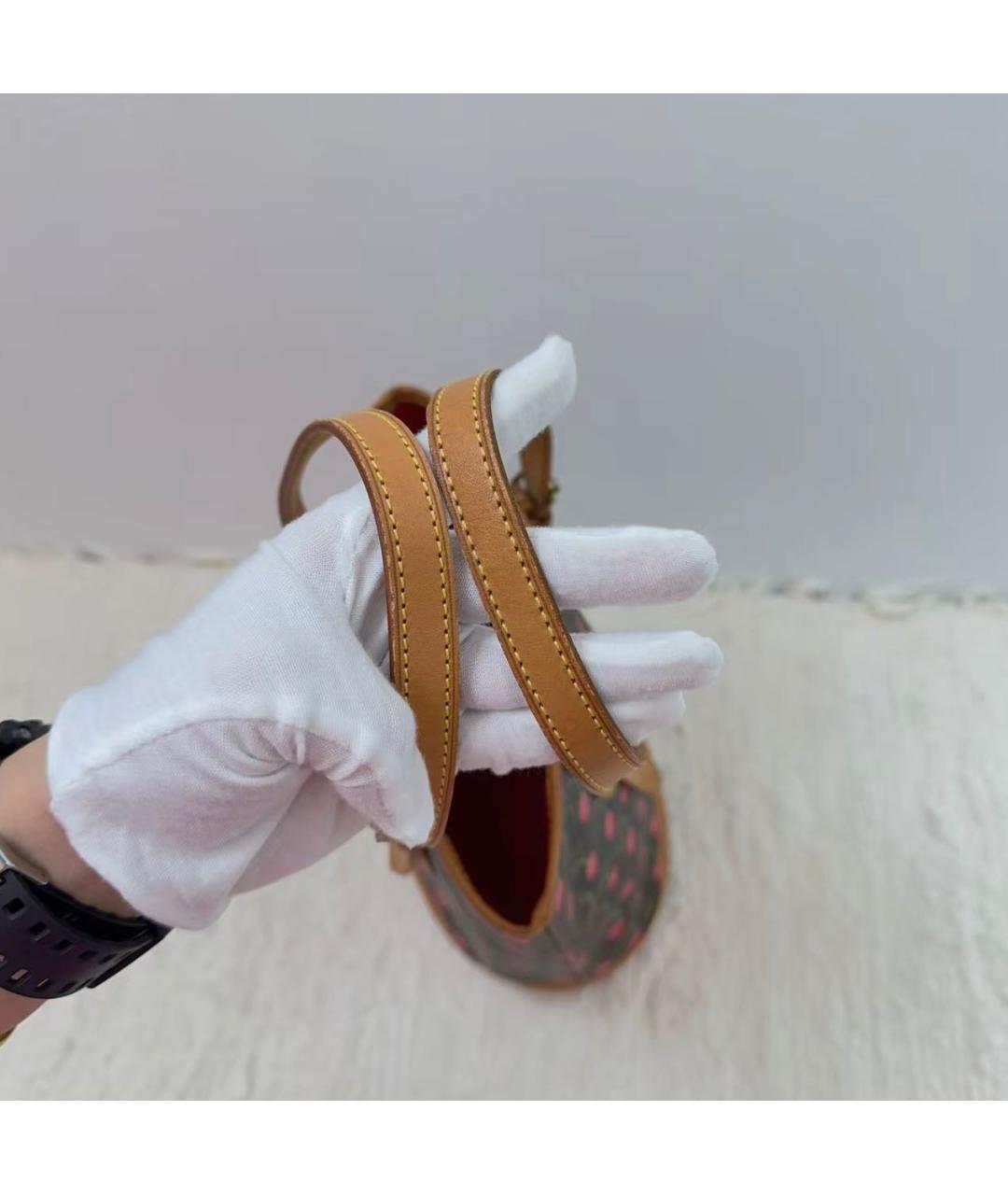 LOUIS VUITTON Коричневая сумка с короткими ручками из канвы, фото 3