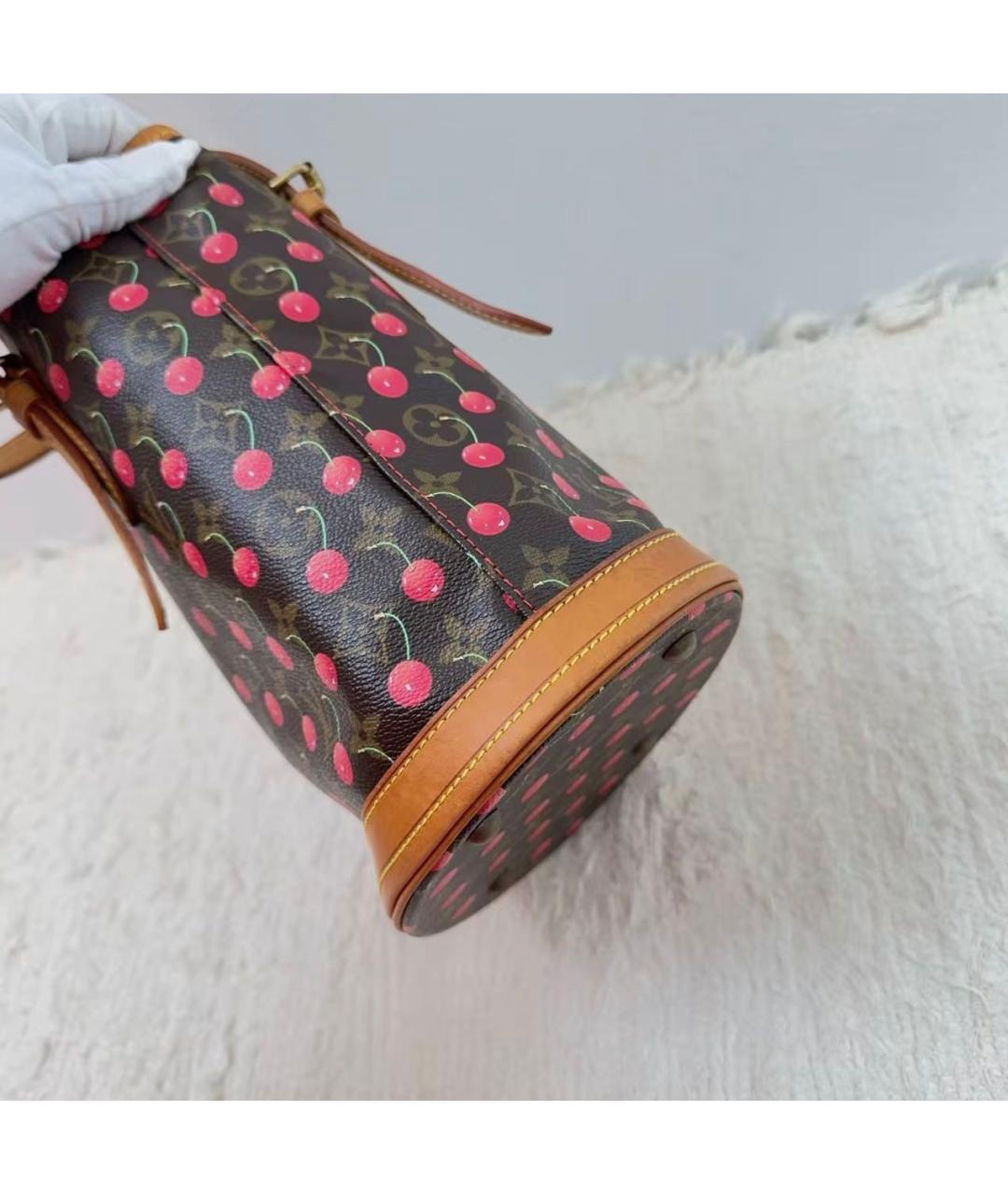 LOUIS VUITTON Коричневая сумка с короткими ручками из канвы, фото 7