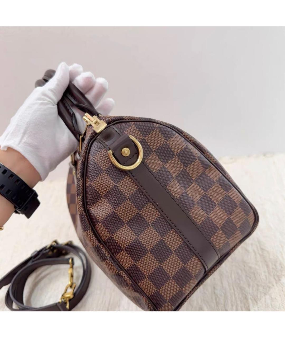 LOUIS VUITTON Коричневая сумка через плечо из канвы, фото 3