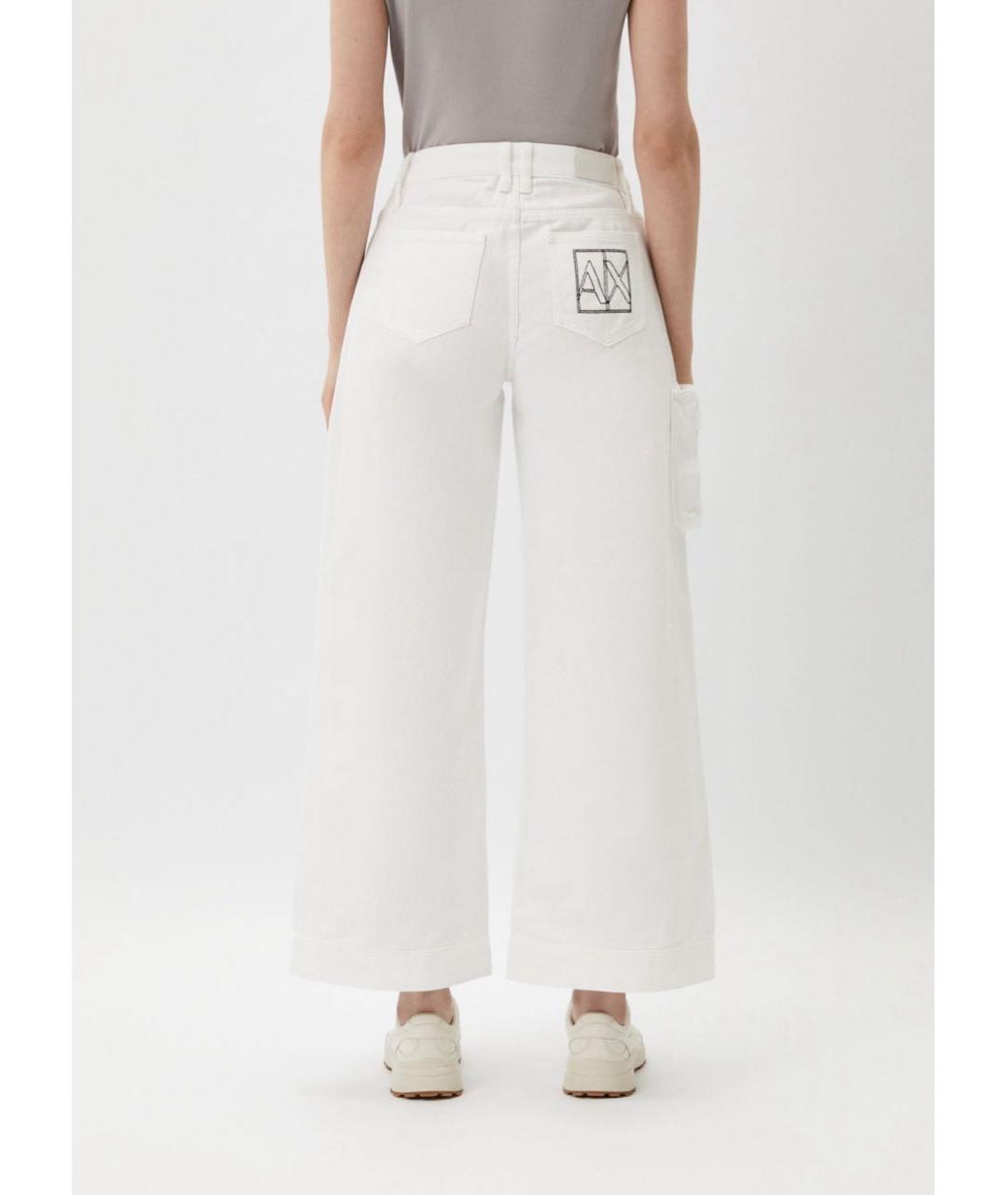 ARMANI EXCHANGE Белые хлопковые прямые джинсы, фото 2