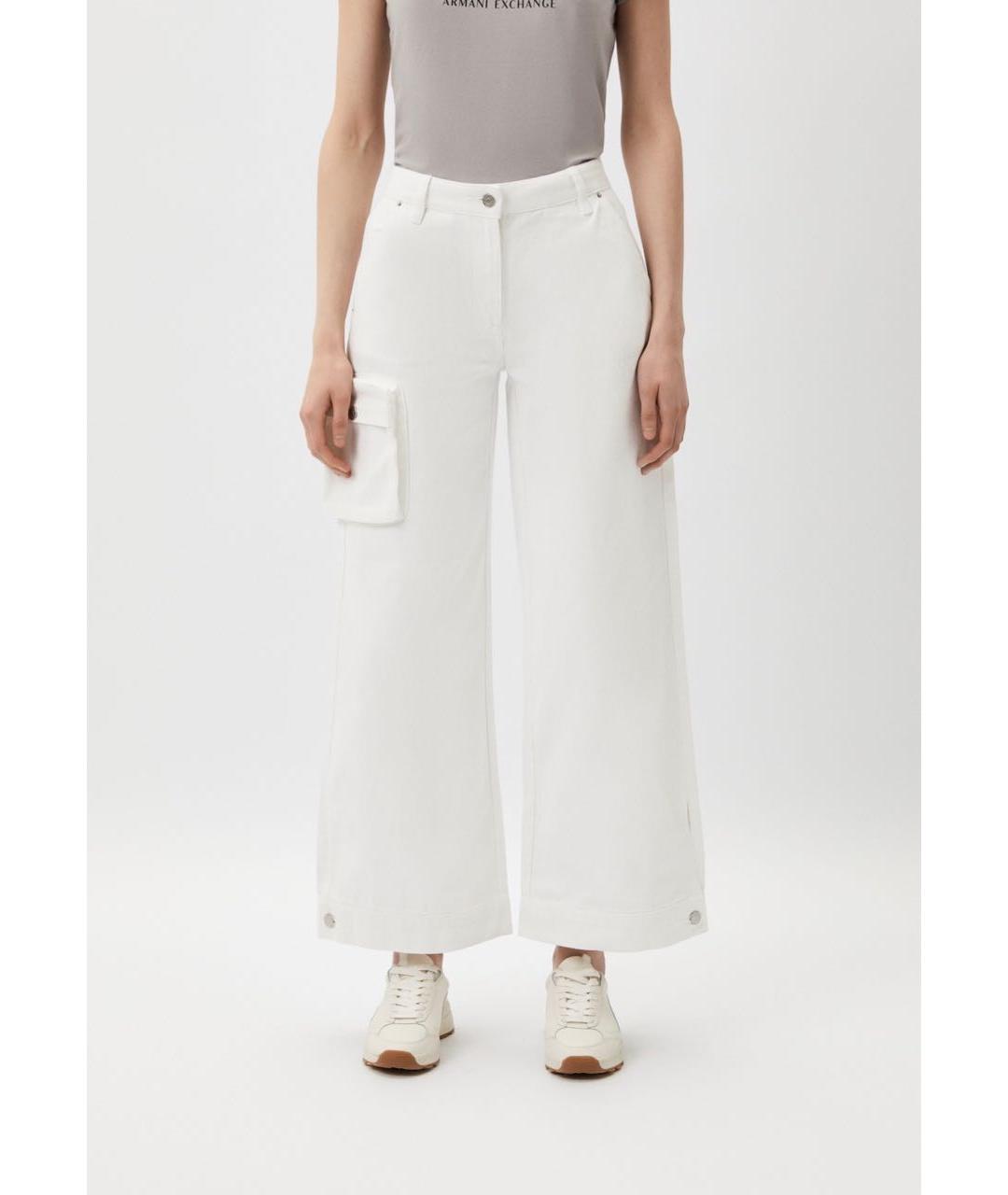 ARMANI EXCHANGE Белые хлопковые прямые джинсы, фото 5